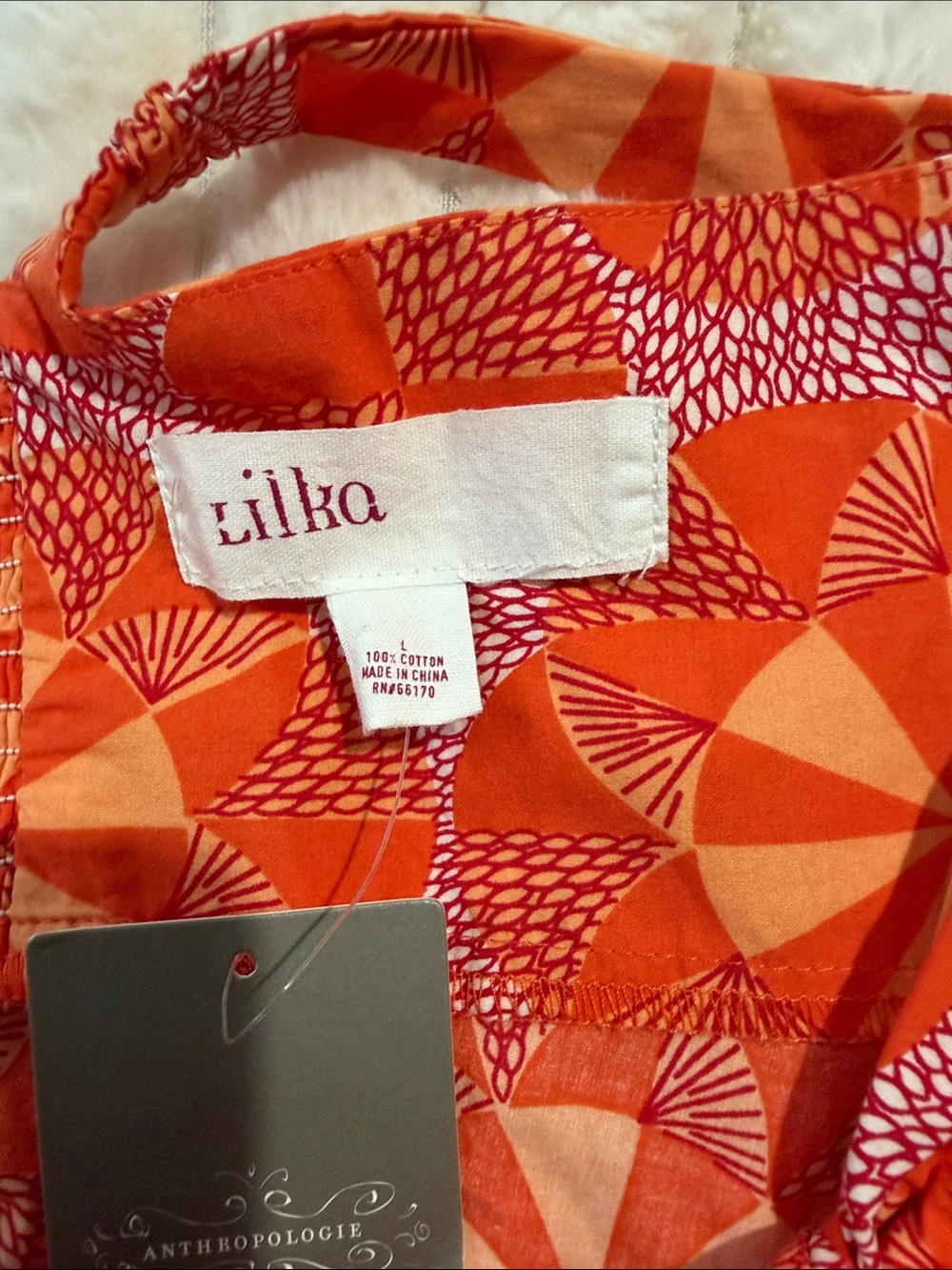 Anthropologie orange and yellow Patterned Dress - Picture 5 of 8